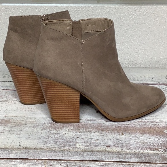 JUST FAB Western Wild Cognac Block Heel Booties Size 10 - Picture 1 of 6